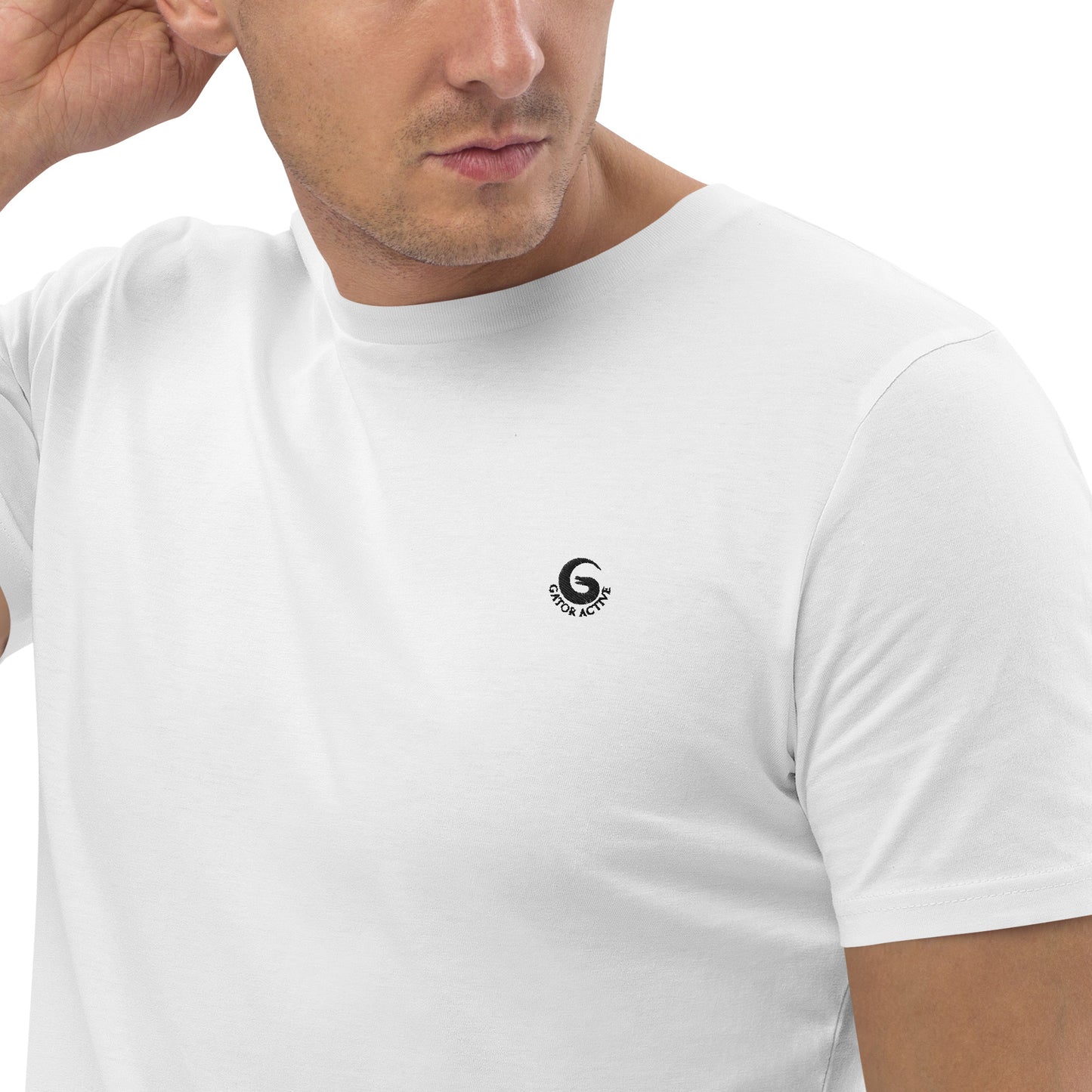 T-shirt with back print and embroidered logo